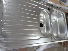 *Pyramis 1 1/2 Bowl Inset Stainless Steel Sink