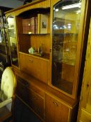 Light Oak Display Cabinet over Sideboard