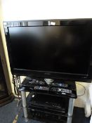 Philips Widescreen Television on Stand complete with Denon Integrated Amplifier & Panasonic Blu-