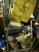 Trolley Containing assorted Plumbing Fittings - CCTV Equipment - etc