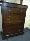 *Mahogany Chest of 5 Drawers