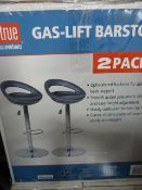 *BLK GASLIFT BARSTOOL  2PK