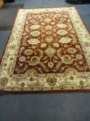 *HAND TUFTED WOOL RUG - 9ft 8in X 6ft 7in