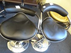 *BLK GASLIFT BARSTOOL  2PK