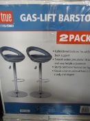 *BLK GASLIFT BARSTOOL  2PK