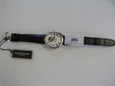 *2872STC00209 RAYMOND WEIL - Gents Wrist Watch with Black Leather Strap & Silver Face