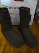 *Pair of Kirkland Chocolate Ugg Style Boots - Size 13