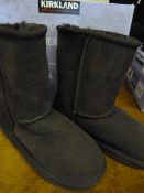 *Pair of Kirkland Chocolate Ugg Style Boots - Size 1