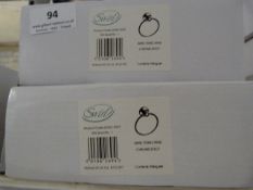 *2 Swirl Chrome Effect Towel Rings