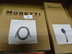 *Moretti Sigma 3 Shower Head & Stainless Steel Shower Hose
