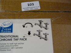 Swirl Traditional Chrome Tap Pack