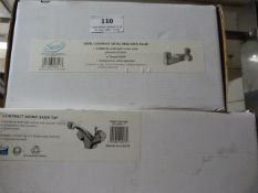 Swirl Contract Metal Bath Filler with Matching Mono Basin Tap