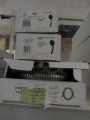 *2 Swirl 3 Head Chrome Shower Heads & 2 Hoses