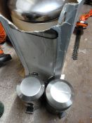 *Homebase Cream Pedal Bin & 2 Stainless Steel Pedal Bins