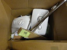 Box containing Assorted Mira & other Shower - Power Shower Components