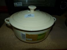 *Small Cream Casserole Dish with Cover