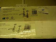 *Pair of Swirl Edwardian Basin Taps & Matching Bath Taps