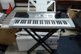 *54 Key 100 Style 100 Voice Acoustic Solutions Keyboard with Stand - Cover & Mains Adaptor