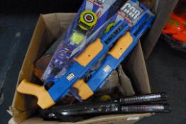 *Box containing Inflatable Guitars - Bat & Ball Games - Musical Guitars & 2 BB Guns