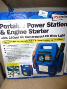 *Portable Power Station with 12 Volt Compressor & Work Light