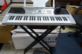 *54 Key 100 Style 100 Voice Acoustic Solutions Keyboard with Stand - Cover & Mains Adaptor