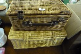 2 Wicker Picnic Baskets