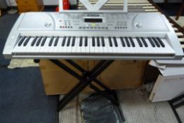 *61 Key 100 Tone Acoustic Solutions Keyboard Complete with Stand - Cover & Mains Adaptor