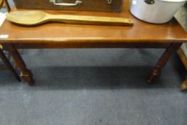 Mahogany Rectangular Table on 4 Turned Legs