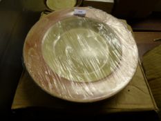 Quantity of Cream & Terracotta Dinner Plates