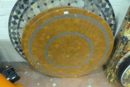 *2 Circular Terracotta Mosaic Table Tops