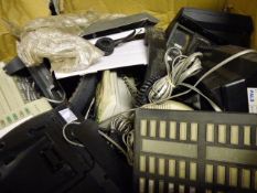 Box Containing Assorted Telephones