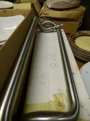 Pair of Brushed Stainless Steel Door Handles