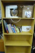 Open Fronted Bookcase in Light Oak Finish