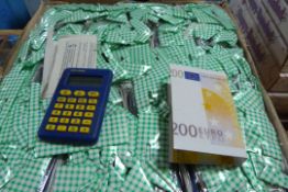 *Box Containing 100 Currency Converting Calculators