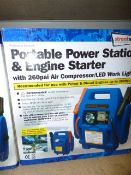 *Portable Power Station with 12 Volt Compressor & Work Light
