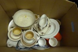 *Box containing assorted Decorative China - Dinner Service etc