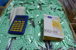 *Box Containing 100 Currency Converting Calculators
