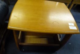 Teak Side Table and Magazine Rack