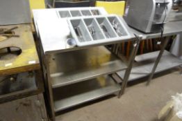 Stainless steel Preparation Unit with Undershelves