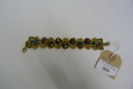 Gold Coloured Bracelet with Semi Precious Stones