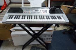 *54 Key 100 Style 100 Voice Acoustic Solutions Keyboard with Stand - Cover & Mains Adaptor