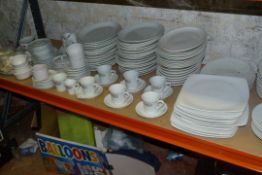 *Large Quantity of Assorted White Crockery - Coffee Cups etc