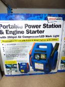 *Portable Power Station with 12 Volt Compressor & Work Light