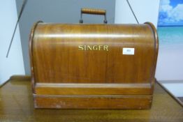 Singer Sewing Machine in Walnut Case