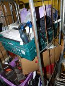 Trolley Containing Assorted Wi-Fi Routers - Desktop Accessories etc