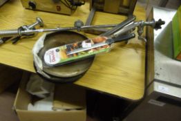 4 Black Iron Frying Pans - Fish Slice & Bread Knife