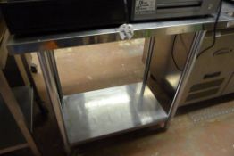 *Stainless Steel Preparation Table on Tubular Legs & Undershelf REF417