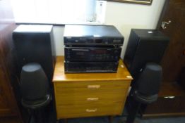 Music System Comprising of Phillips & Denon Equipment and 2 Sets of Speakers