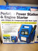 *Portable Power Station with 12 Volt Compressor & Work Light