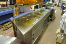 *Large Commercial Serve Over Hot Cupboard with Bain Marie Top